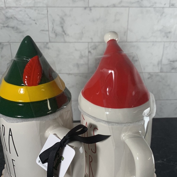 NWT Rae Dunn set of 2 Christmas mugs with lid - Picture 5 of 5